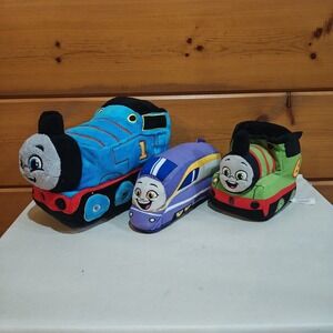 Lot of 3 Thomas & Friends Plush 2024 Kana, 2024 Percy, & 2024 Thomas